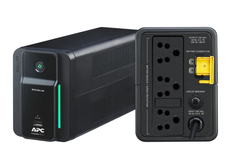 APC Easy-UPS 1600VA, 230V | 2 Years* Warranty | BVX1600LI-IN | AVR, USB Charging, Universal Sockets